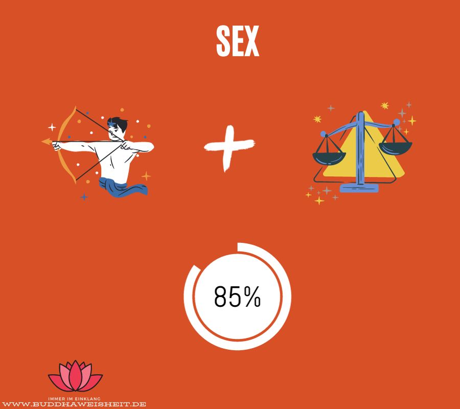 Schütze und Waage Kompatibilität Sex 85%